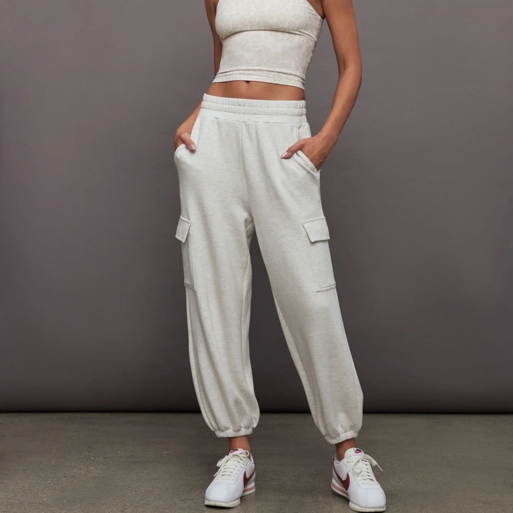 Varley The Cargo Pants size Medium Ivory Marl NWT